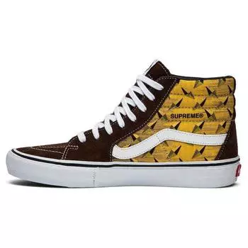 Коричневые кроссовки унисекс Vans Supreme x Sk8-Hi Pro Diamond Plate VN0A45JDTEE