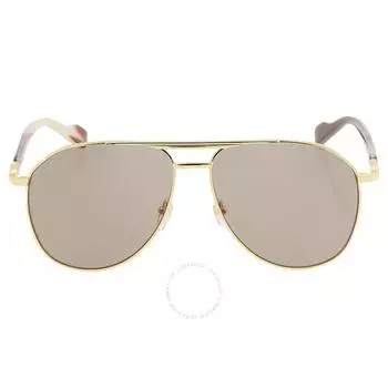 Коричневые солнцезащитные очки унисекс Gucci Pilot GG1220S 002 59