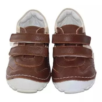 Коричневые спортивные туфли из натуральной кожи для мальчика