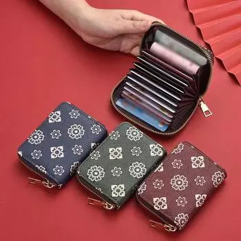 Коричневый кошелек из искусственной кожи, сумка на молнии, держатель для кредитных карт, чехол для монет, ультратонкий держатель для карт для женщин кофейный