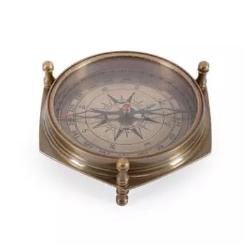 Коричневый латунный антикварный компас с шестью углами, винтажный компас, антикварный компас, как