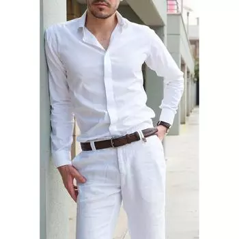 Коричневый мужской кожаный ремень Sterio