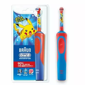 Коричневый Oral B Sumizumi Clean Kids Красный D12513KPKMB Электрическая зубная щетка Pokemon Зубная щетка [Старая модель] Детская