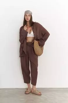 Коричневый повседневный костюм Sawai