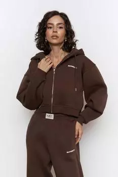 Коричневый укороченный спортивный костюм Studios