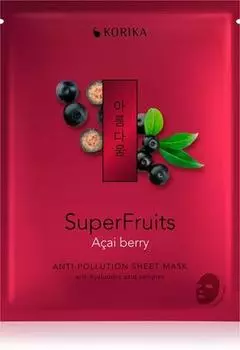 Korika Superfruits Acai Berry - Тканевая маска против загрязнений Тканевая маска с детоксифицирующим эффектом TU прозрачный