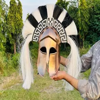 Коринфский шлем, римский крестоносец, коринфский воин, средневековый рыцарь, доспехи, шлем, анфас с шлейфом, шлем для косплея, Рождественский подарок