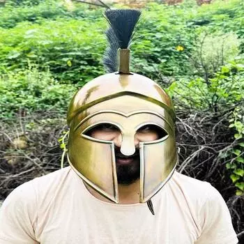 Коринфский шлем, римский крестоносец, коринфский воин, средневековый рыцарь, доспехи, шлем, анфас, шлем для косплея, идеальный рождественский подарок для него