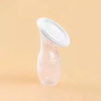 Кормление ребенка Ручной молокоотсос Partner Breast Collector Автоматическая коррекция Силиконовые молокоотсосы Товары для беременных BPA жёлтый