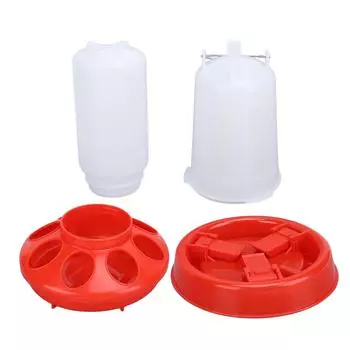 Кормушка для цыплят большой вместимости, пластиковая, автоматическая, легко моющаяся, поилка для цыплят для фермы, красная L(for 6.5-9kg) красный