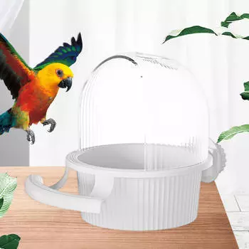 Кормушка для клетки с птицами, водонепроницаемая подвесная кормушка для голубей и воробьев на открытом воздухе белый