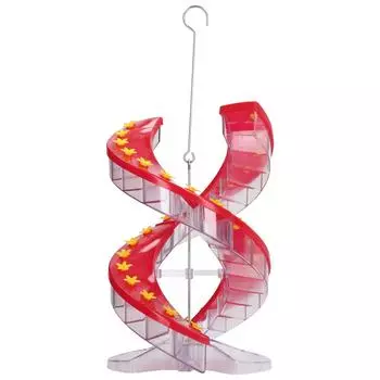 Кормушка для колибри, легко моющаяся, с верхним заполнением, пластиковая спиральная кормушка для птиц для украшения сада на открытом воздухе