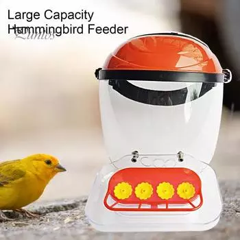 Кормушка для колибри, маска для лица, кормушка для птиц, легко чистить и наполнять, портативный жужжащий зрительный аппарат, повязка на голову, кормушка, шлем для портов кормления красный