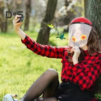 Кормушка для колибри, носимая кормушка для птиц, подушка для лица, кормушка для диких птиц, шлем для сада, патио, двора 2pcs