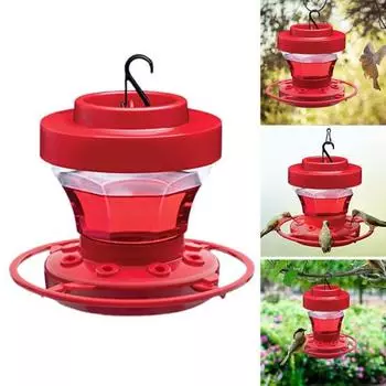 Кормушка для колибри, съемная, большой емкости с крючком, подвесная посуда для кормления птиц, поставка на открытом воздухе