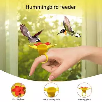 Кормушка для колибри с кольцами, ручная кормушка для птиц в виде цветка One Size