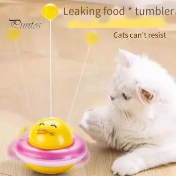 Кормушка для кошек, игрушка-тумблер для собак, диспенсер для лакомств с утечкой еды, облегчение тревоги, интерактивная медленная кормушка-тизер, игрушка для домашних животных синий