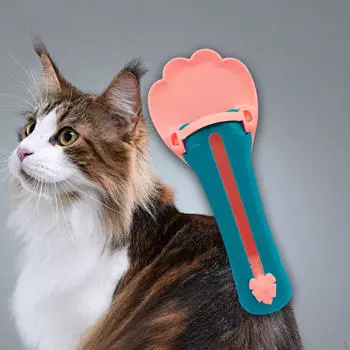 Кормушка для кошек, ложка-дозатор для влажных лакомств для кошек, универсальная легкая закуска для котят и щенков pink