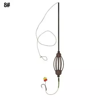 Кормушка для ловли карпа, клетка для наживки, кормушка, снасти, рыболовная снасть, крючок 6#