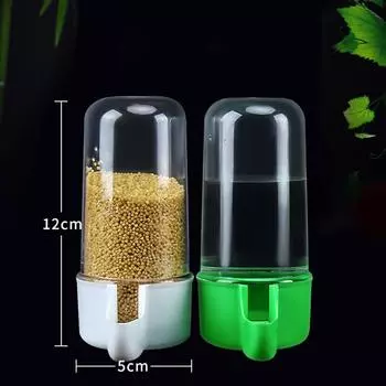 Кормушка для птиц 200 мл, большая емкость, непроливающийся диспенсер для воды, автоматическая кормушка, миски, аксессуары для клеток белый
