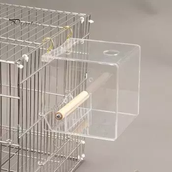 Кормушка для птиц, большая емкость, прозрачная подвесная кормушка для птиц, коробка для попугаев, попугаев S