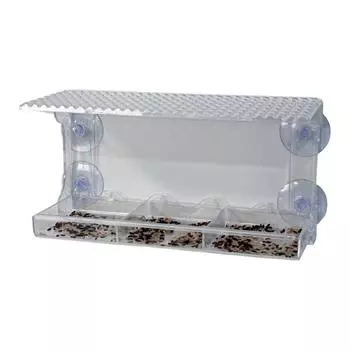 Кормушка для птиц, монтируемая на окно, с прочными присосками, поддон для кормушек для птиц, съемная подвесная кормушка для скворечников для наружного сада и двора