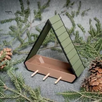 Кормушка для птиц на окно, большая прозрачная деревянная кормушка для птиц с прочными присосками и съемным поддоном для семян для наблюдения за птицами на открытом воздухе зелёный