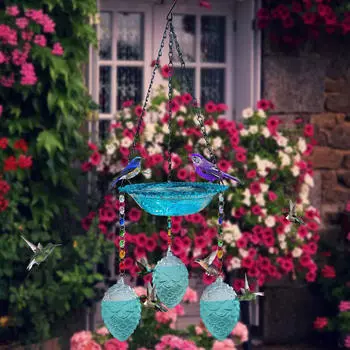 Кормушка для птиц, подвесная ванна, кормушка для птиц, украшение, декор для сада, кормушка для птиц для заднего двора