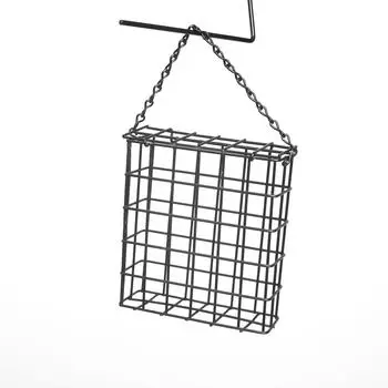 Кормушка для птиц Suet, кубическая клетка, контейнер для еды, подвесная, для диких птиц, попугаев, дерево для кормления, переносная, фрукты и