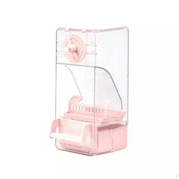 Кормушка для птичьей клетки Подвесная кормушка для попугаев Кореллы Зяблики розовый