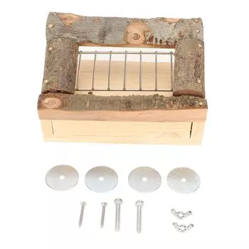 Кормушка для сена для кроликов из безопасного дерева Apple, устойчивая к укусам, для мелких животных