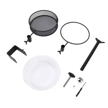 Кормушки для птиц на палубе с сетчатым лотком, съемным регулируемым зажимом, кормушкой для птиц на балконе и крыльце