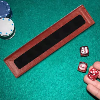 Коробка-держатель для игральных костей с крышкой для настольных игр, прозрачный футляр для хранения коричневый