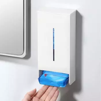 Коробка-держатель для салфеток. Современный настенный немаркирующий клей. Легко устанавливается. Водонепроницаемая прозрачная крышка коробки для салфеток. D