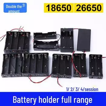 Коробка для аккумуляторов 18650/26650 с крышкой и переключателем для самостоятельной параллельной/последовательной конфигурации, 3,7 В 18650 single cell 3.7V