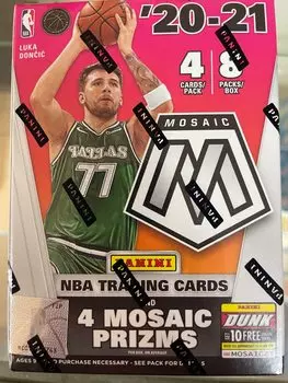 Коробка для баскетбольных карточек NBA Panini Mosaic Basketball Card Blaster Box Коробка для баскетбольных карточек Panini Mosaic Basketball Card Blaster Box 2020-21