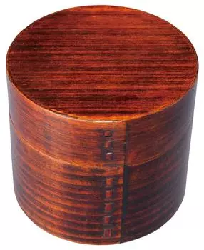 Коробка для бенто Wakacho Magewappa Round 2 уровня Ohitsu Style FH13 коричневый