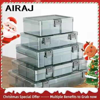 Коробка для деталей AIRAJ, утолщенная, устойчивая к давлению, съемная перегородка, многофункциональный ящик для хранения деталей, ящик для инструментов