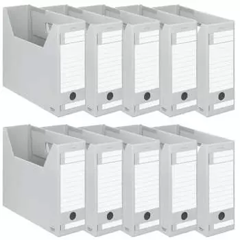 Коробка для файлов KOKUYO типа D, ширина 94 мм, A4, 10 штук, серая
