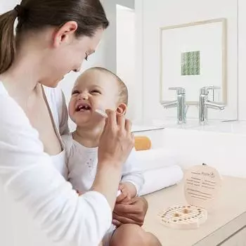 Коробка для хранения детских зубиков для девочек, деревянная коробка-держатель зубной феи, подарок на рождение ребенка, коробка для хранения детских воспоминаний C