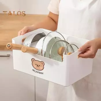 Коробка для хранения Гладкая поверхность Хранение Многоразовый полезный шкаф Корзина для хранения мелочей Ежедневное использование L