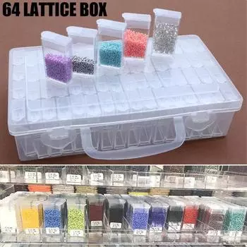 Коробка для хранения и наклейки Чехол для аксессуаров для алмазной живописи 10 Slots Lattice