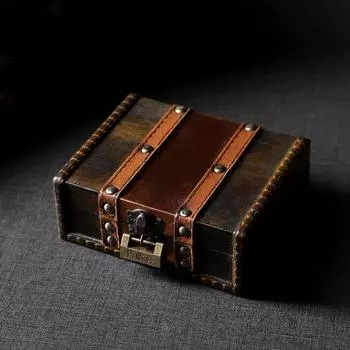 Коробка для хранения из дерева в деревенском стиле, органайзер для ювелирных изделий с замком, большая вместимость, ящик для хранения инструментов A