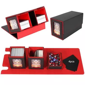 Коробка для хранения карт Yoobao Deck Case с 3 съемными маленькими коробками. Чехол для карт. Чехол для карт большой емкости с 4 разделителями и 1 магнитным креплением.