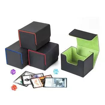 Коробка для хранения карточек Коробка с перевернутой боковой вставкой Карточная игра «Мудрость» King Pok Mon PTCG Pirate Board Game Card Set Leather