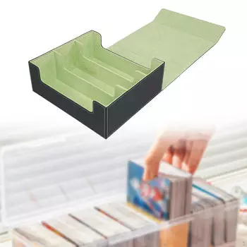 Коробка для хранения колоды карт для коллекционных игровых карт и спортивных состязаний Black Green