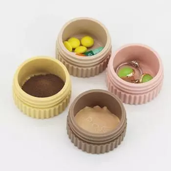 Коробка для хранения Компактная коробка для упаковки косметических ювелирных изделий Многоцелевой мини-силиконовый чехол для хранения для путешествий коричневый