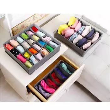 Коробка для хранения, коробка для хранения 3 шт./комплект, бамбуковый уголь с застежкой-молнией, коробка для хранения, бюстгальтер, нижнее белье, удобные украшения из бамбукового угля 3Pcs/Set