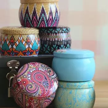 Коробка для хранения, маленькие жестяные герметичные банки, банки для кофе, чая, конфет, закуски, маленькие круглые банки, принадлежности для хранения, контейнеры, банки A5