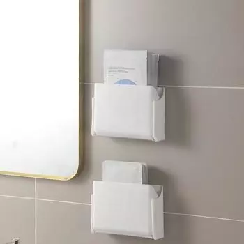 Коробка для хранения масок для лица, складная полка для ванной комнаты, настенная полка для хранения косметики и кистей для макияжа